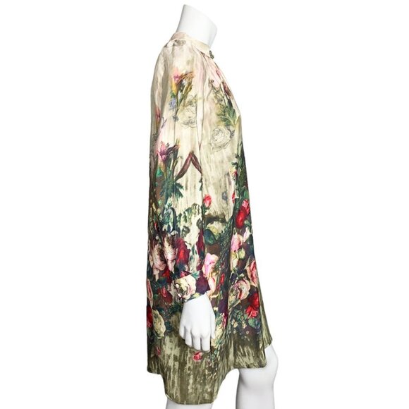 Garden Party Silk Floral Shift Dress - Picture 2 of 11